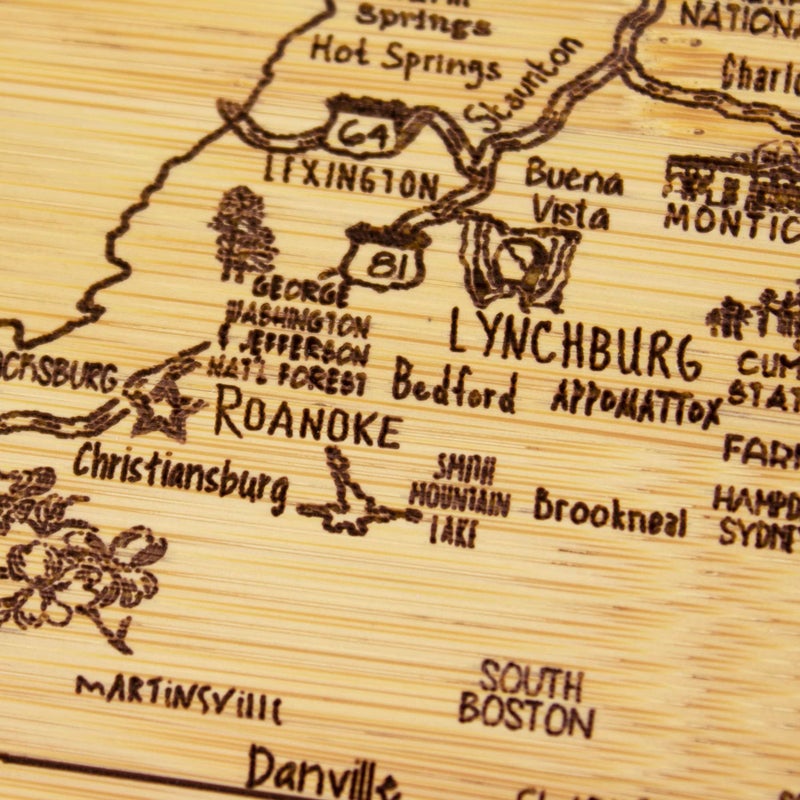 Totally Bamboo لوح تقديم وقطع من الخيزران التام، شريحة من الحياة، ولاية فيرجينيا، 11" × 8.75" - Image 4